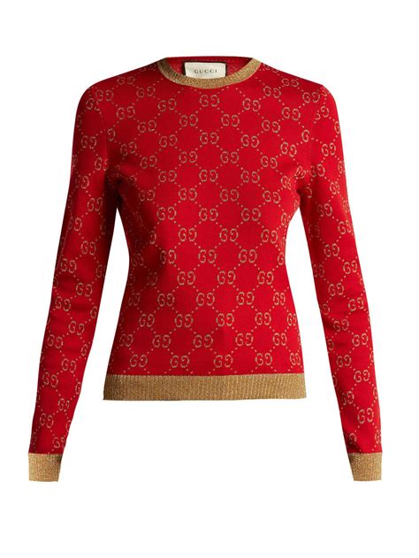 red gucci sweater women's.